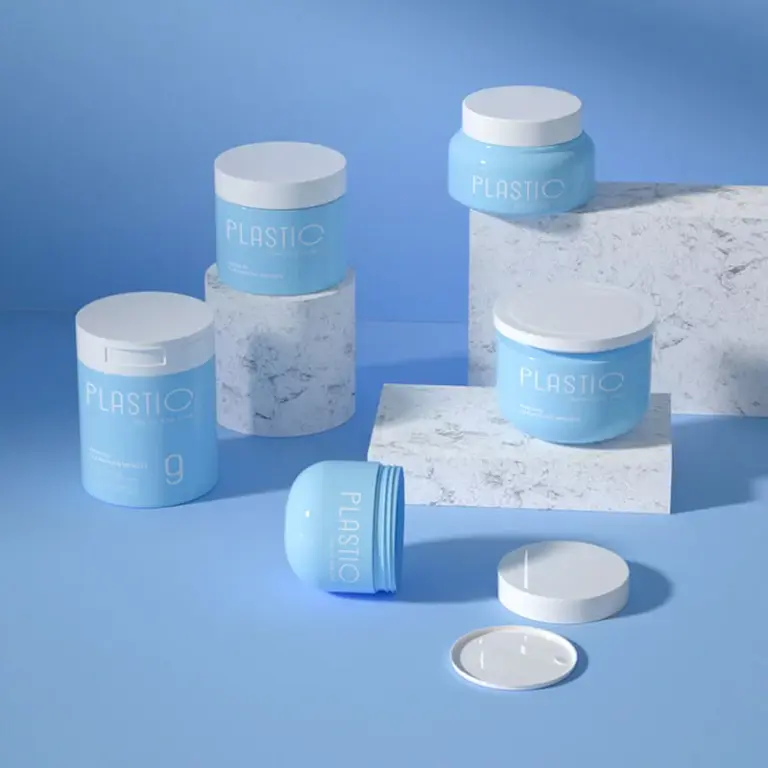 Custom Cream Plastic Jars