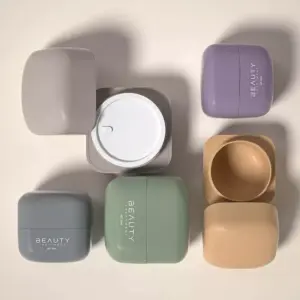 Custom Cream Plastic Jars