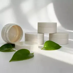 Custom Cream Plastic Jars